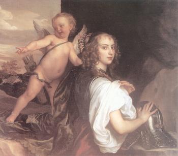 安東尼 凡 戴尅 Portrait of a Girl as Erminia Accompanied by Cupid